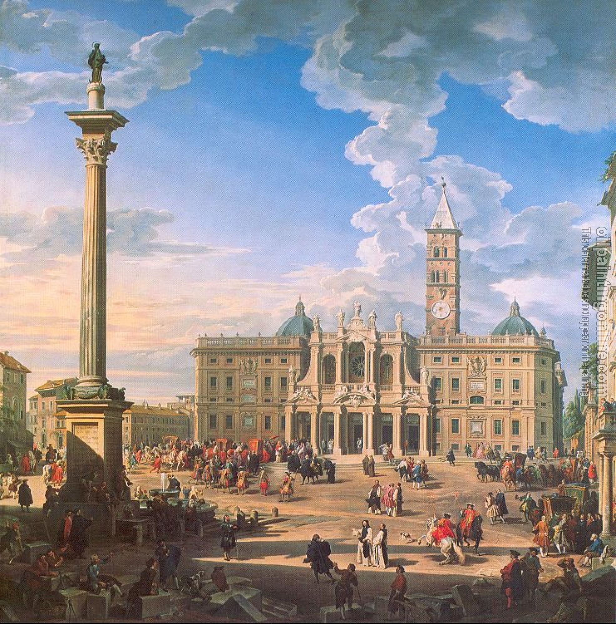 Panini, Giovanni Paolo - The Plaza and Church of St. Maria Maggiore